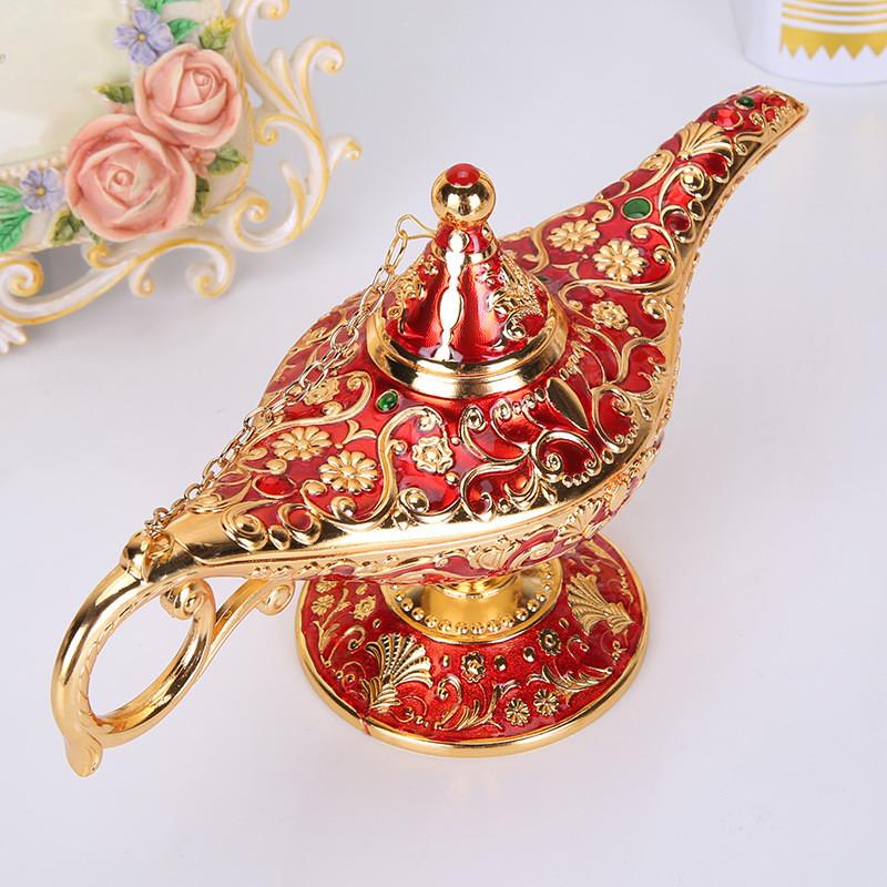 Lampada Magica di Aladdin Edizione da Collezione Metallo Vintage Decorazione per la Casa Regalo per Adulti