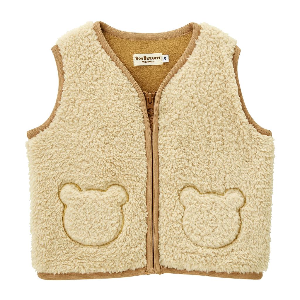 MIKI HOUSE HOT BISCUITS Vest, Boys and Girls, Kids' Clothing, Ivory, Size L (90-100cm), 73-5701-494