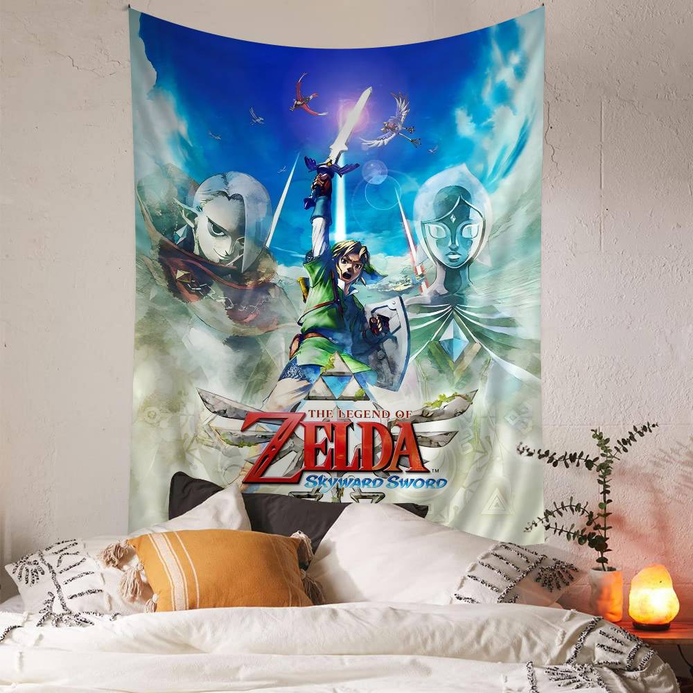 

Video Game ZZeldas Cool Chart Tapestry Art Science Fiction Room Home Decor Cheap Hippie Wall Hanging 74x94cm(29x37in)