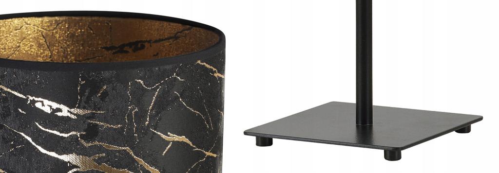 GIA table lamp, gold pattern lampshade