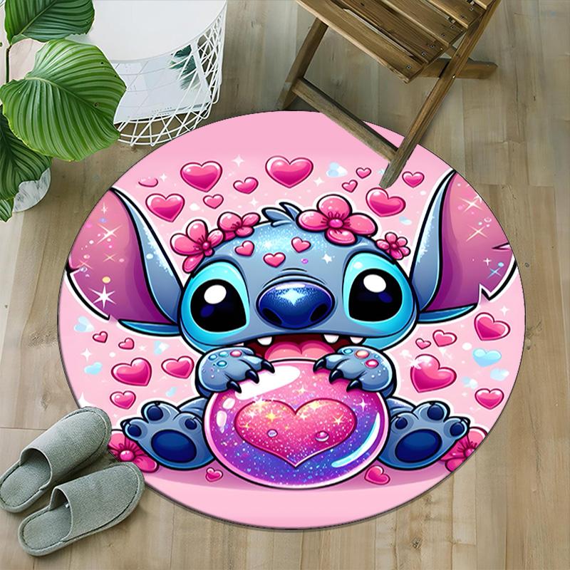 1pc S-Stitch18 Carpet, Round Rug, Comfortable, Suitable for Entryways, Living Rooms, Office, And Bedrooms, Christmas Decoration