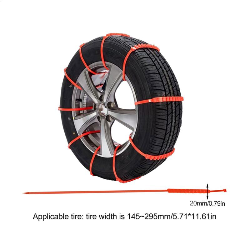 10pcs Car Tire Chains Winter Snow Anti-Skid Tyre Cable Ties Auto Outdoor Snow Tire Tyre Anti Skid Chain Emergency Accessories