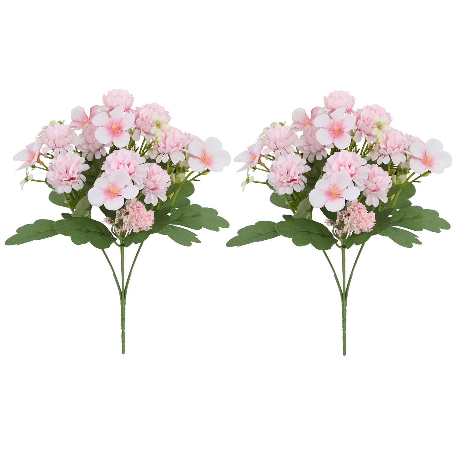 

2Pcs Artificial Flower Bouquet Ping Pong Chrysanthemum Decorative Ornament for Living Room/Wedding/Outdoor
