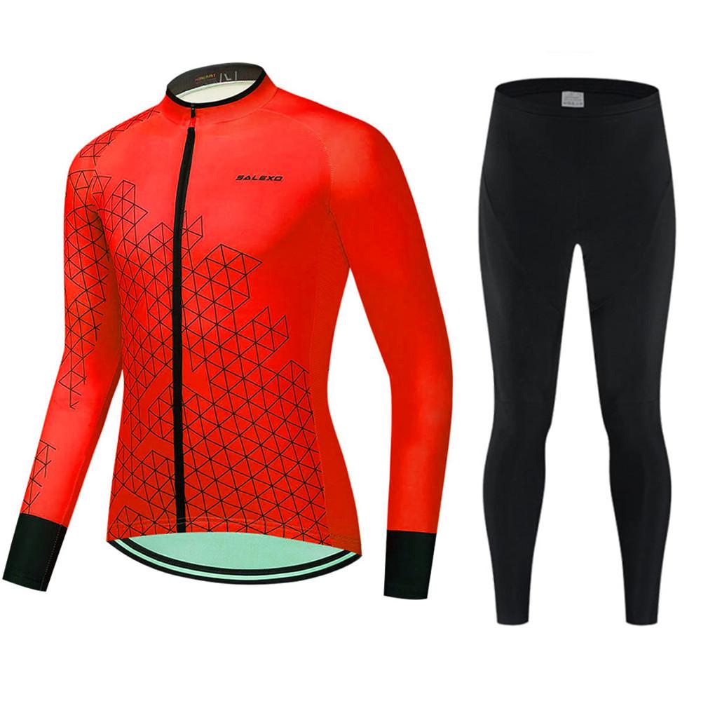 

New 2026 Autumn Breathable Suit Cycling Suit Spring and Autumn Team Version Men s Long-sleeved Cycling Suit Quick-drying Breathable Strap Men s Suit 5XL