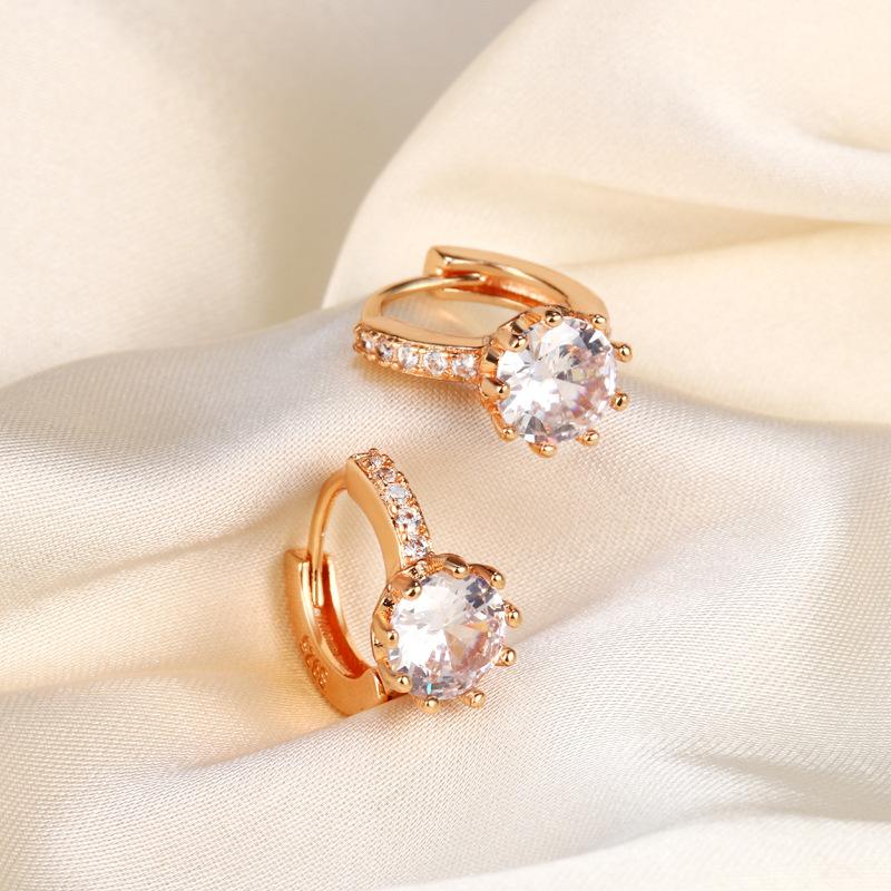 Douyin Popular Small Exquisite Flash Diamond Stud Earrings Niche Design Earrings Earrings Wholesale