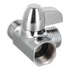 Diverter Valve 3 Way Brass Diverter Valve G1/2in T Adapter Converter For Shower Head Mounted Bath Tap Switch Outlet T Adapter