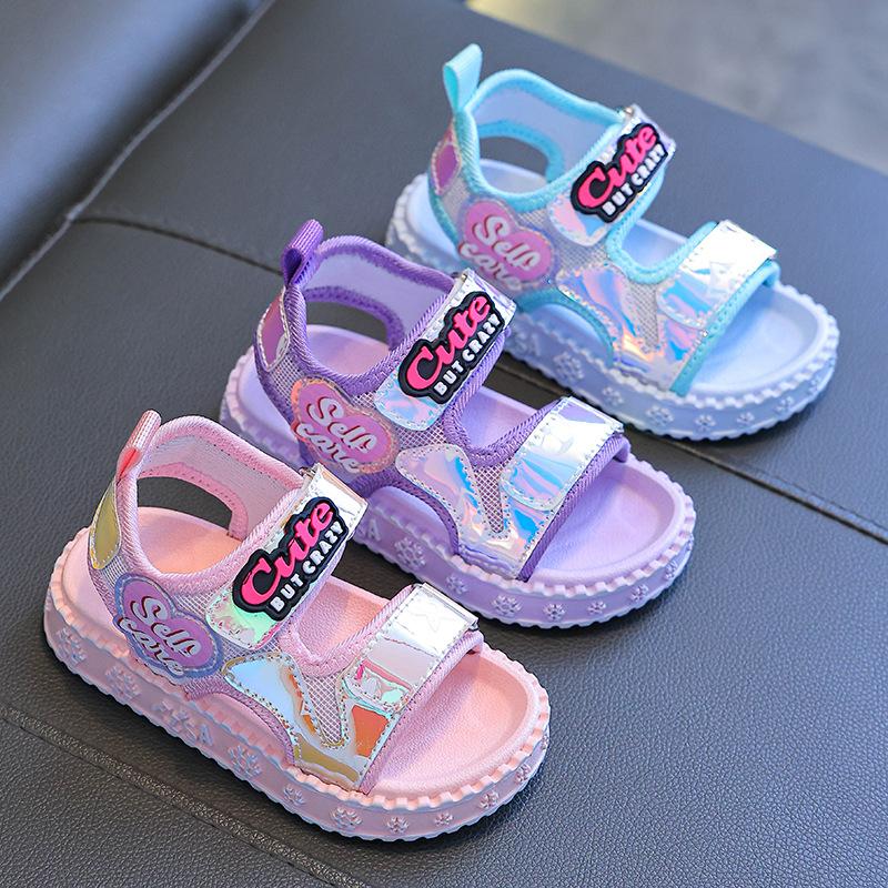 Girls Sandals 2025 New Summer Cute Fashion Sports Shoes, Soft Sole Beach Sandals for Toddler Kids