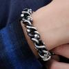 Kalen  Retro Stainless Steel Twisted Chain Bracelet for Men's Skull Punk Style Unique Bracelet Trendy Jewelry Chunky Accessories