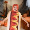 Eiza Hot Dog Costume for Funny Food Costume for E294 Kids, Full-Body Halloween, (Red)