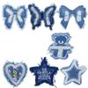 1PC Sew on for Clothing Denim Patches Large Embroidery Patch Sports Shoes Bear shape DIY Five-pointed star Bowtie