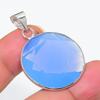 Natural Milky Opal Gemstone Handmade 925 Steling Silver Jewelry Pendant 1.58" AP-18362