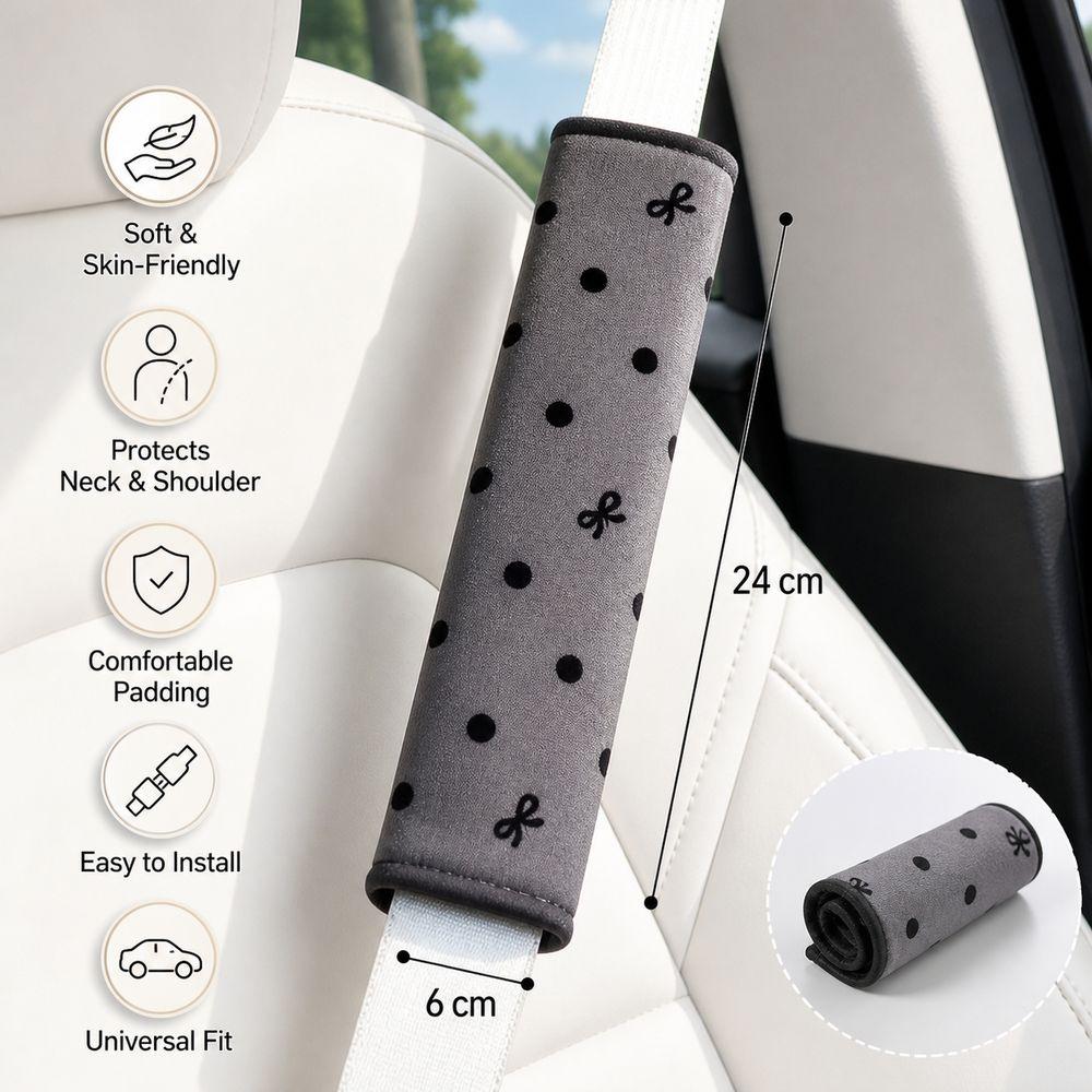 Skin Friendly Seat Belt Shoulder Pad Soft Fabric Shoulder Belt Cushion Car Interior