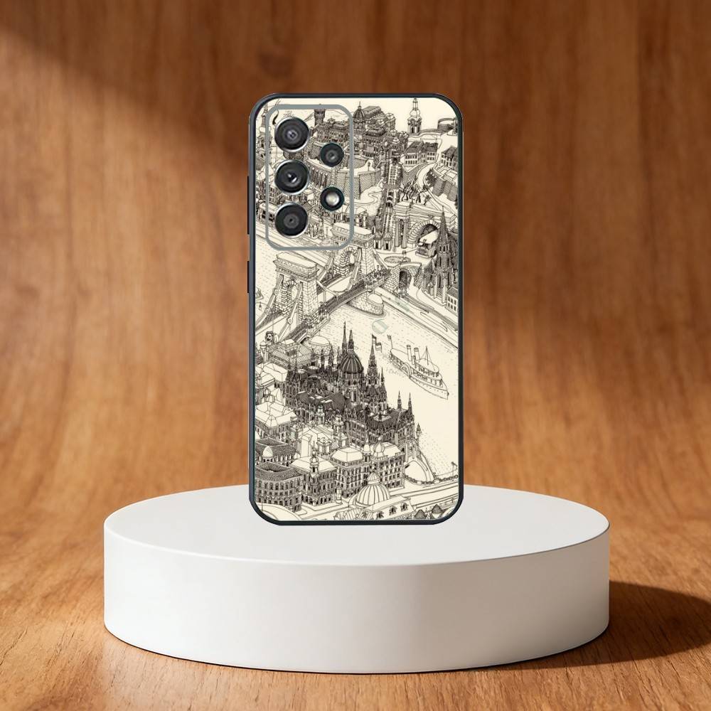 

Famous City Sketch City Map Phone Case For Samsung S25,S24,S21,S22,S23,S30,Ultra,S20,Plus,Fe,Note,10,9,5G Black Cover Samsung S20lite5G