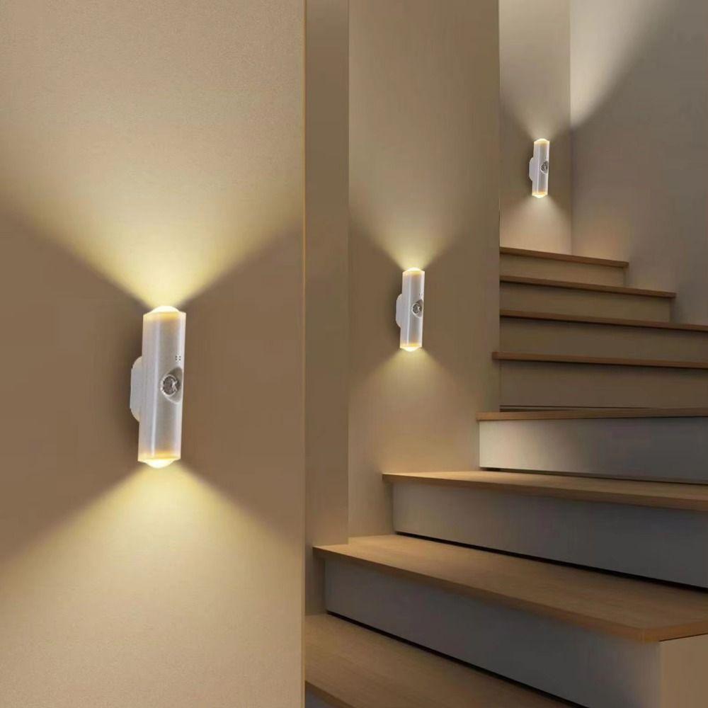 3/7 Colors Changing Sensor Night Light Wireless LED Closet Light RGB Gradient Wall Lamp  Wardrobe