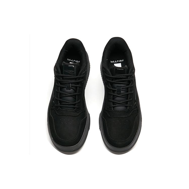 New Anta Anti Slip Wear Resistant Low Top Skateboard Shoes Men's Black 112148073-1