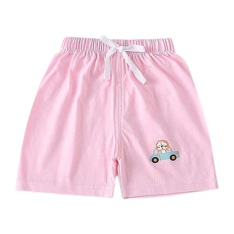 

Детские мешковатые брюки со средней талией с мультяшным принтом для мальчиков, удобные летние повседневные шорты из мягкого хлопка 100 розовый