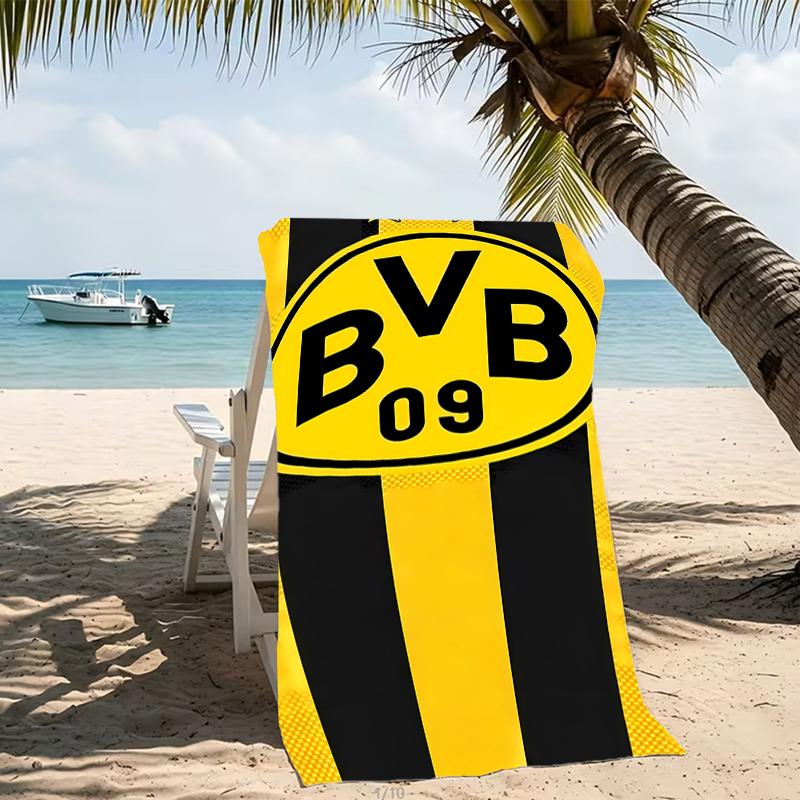 Beach Towel with Borussia Dortmund Pattern - Soft,absorbent,machine Washable Lightweight&Modern,swimming,Travel Essentials