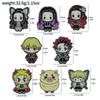 Juego de 8 Pines Esmaltados de Anime Demon Slayer - Kimetsu No Yaiba Broches de Personajes Chibi Lindos Insignias de Solapa para Mochila