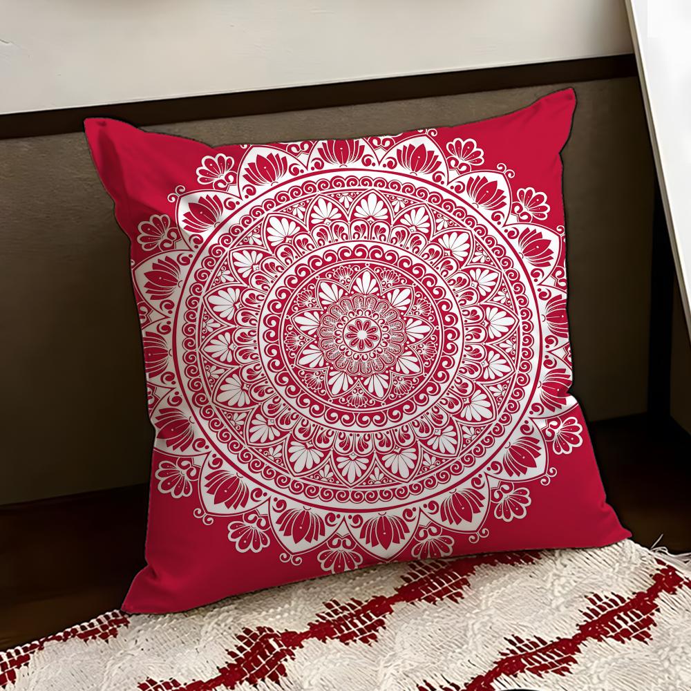 Quaint European Retro Motif Cushion Cover Reversible Soft Durable Pillow Cover Home  Car MultiScene Use for Daily Comfort