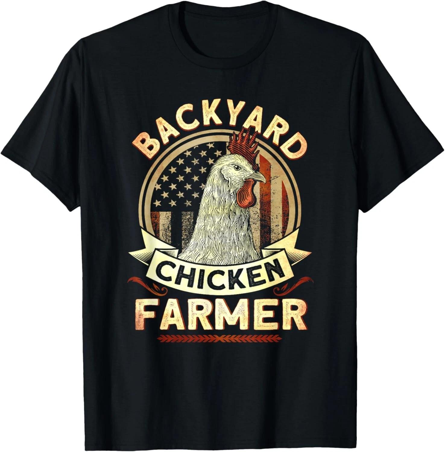 Backyard Chicken Farmer 4th of July USA Flag TEE Gift Unisex T-Shirt XL