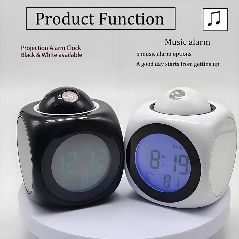 Projection Alarm Clock Ceiling Display Snooze Desk Table Clock Voice Multifunction Digital Projection Clock Temperature Display