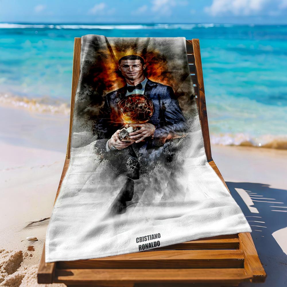 Cristiano Ronaldo Beach Towel Quickdry Soft Microfiber Comfortable Lightweight Perfect For Traveling Yoga Camping And Swimming