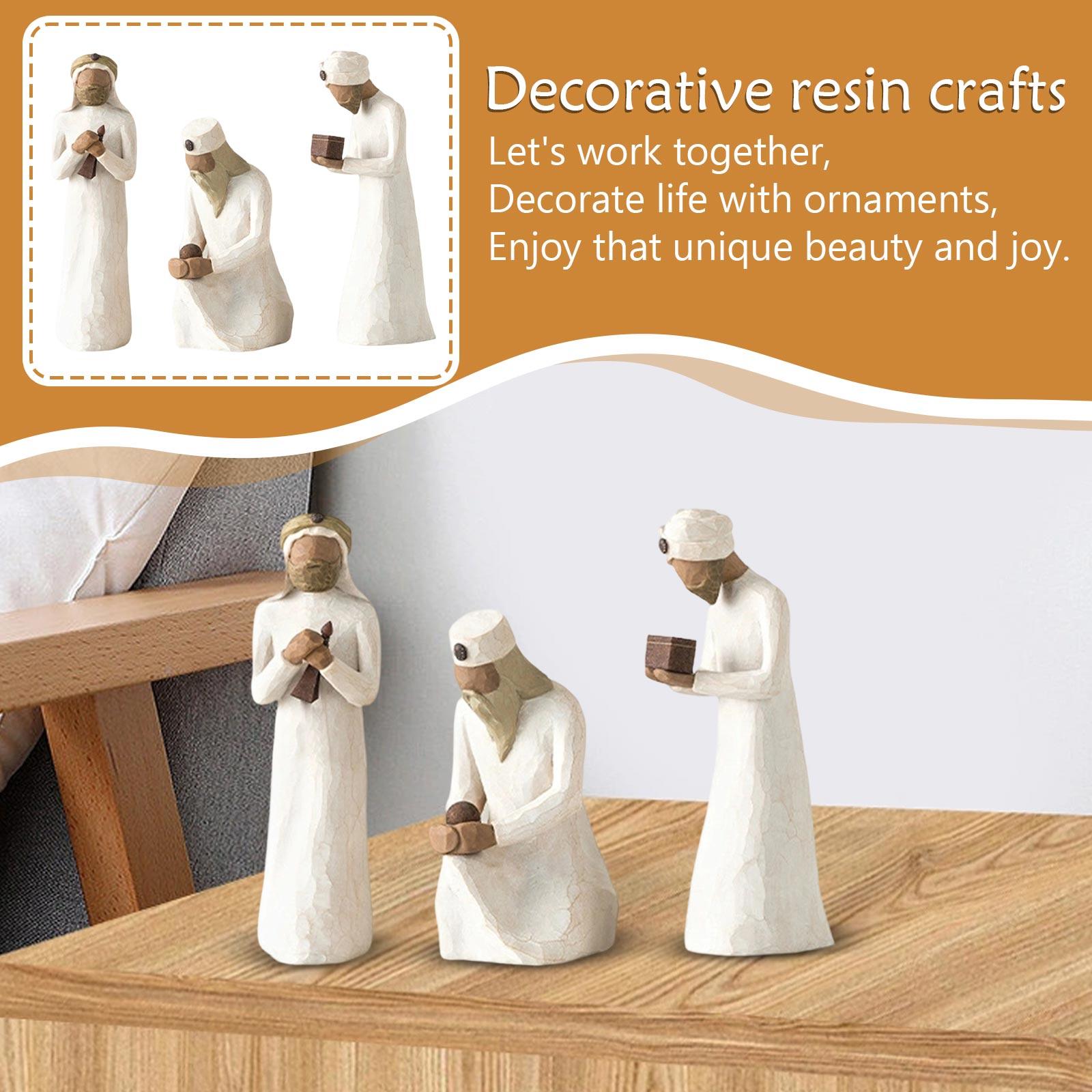 3-piece Set Of Decorative Resin Crafts One Size