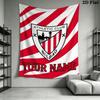 Custom Name Athletic Bilbao Wall Tapestry Aesthetic Wall Hanging Printed Fabric Blanket Decorative Tapestries for Bedroom Living Room Home Decor