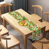Linen Summer Pineapple Table Runner Tropical Hawaiian Luau Indoor Outdoor Party Table Cover Decoration Home Kitchen Dining Room (13" x 72")