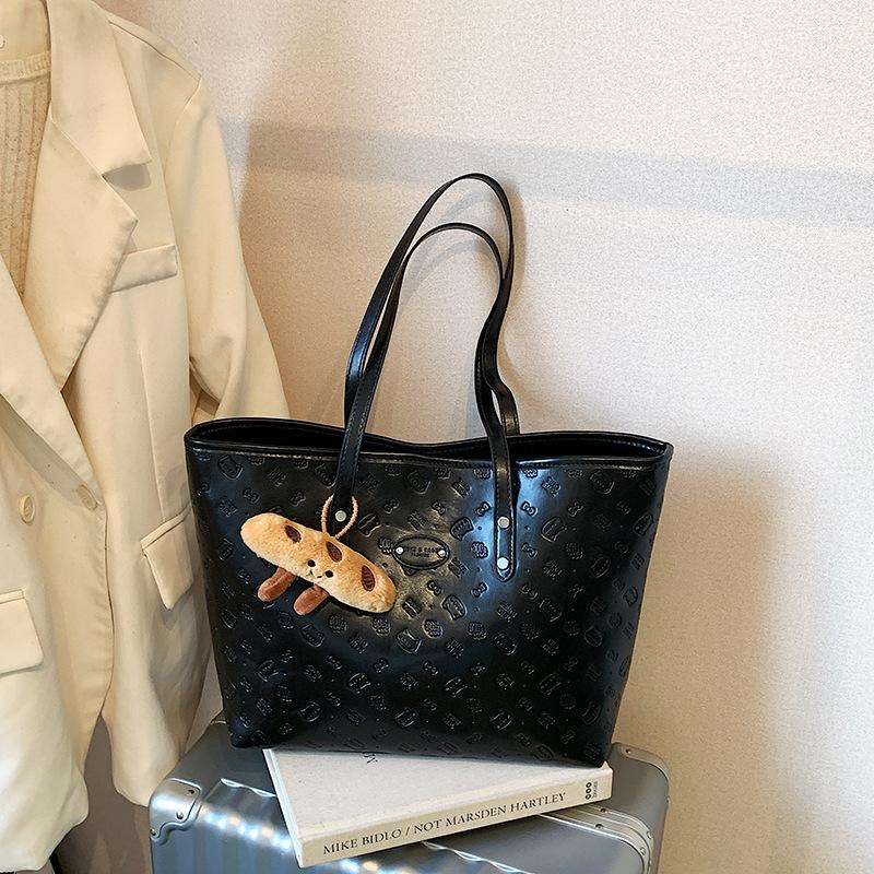 Retro tote bag women's large capacity 2025 new autumn and winter simple and versatile shoulder bag high-end sense work commuter bag