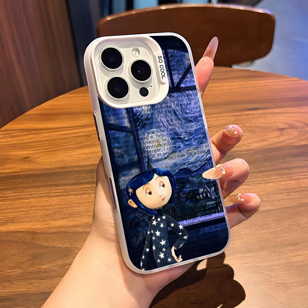 

C-CoralineS Phone Case For IPhone 17 Air 16 15 14 Plus 13 12 11 Pro 7 8 XS Max XR Silver White Bumper Case iPhone 11 Pro