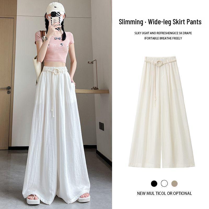 

Autumn Plus Size Wide-Leg Skirt-Pants: Flattering Long Drapey Slimming Design 6XL [250-300 Jin]