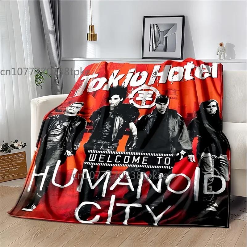 Tokio Hotel Band Music Blankets, Fashion Throw Blanket,for Bedroom Living Room Sofa Bed Office Car, Brithday Gift,Decke