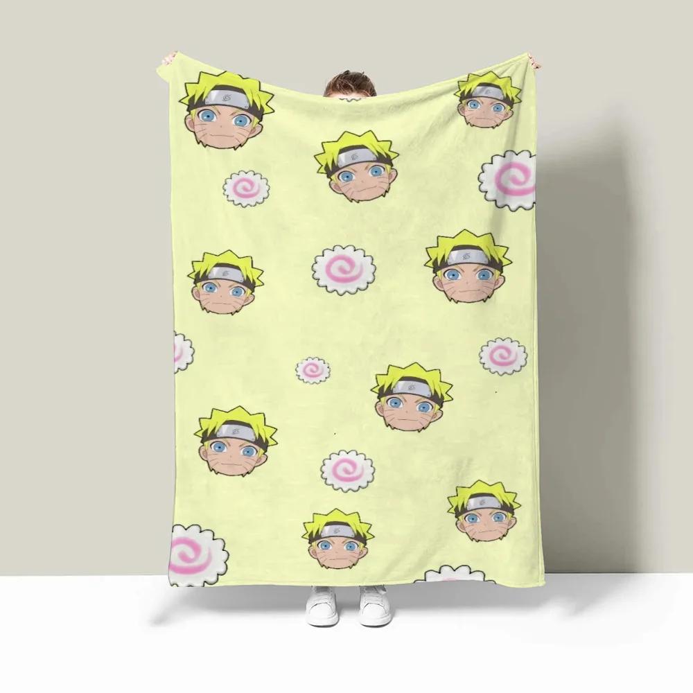 Koc flanelowy Naruto na sofę, zimowy, puszysty, w kratę, luksusowy, dla dorosłych, ręcznik plażowy, dom i dekoracja, pościel z mikrofibry