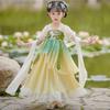 Girls' Summer Hanfu Ruqun Dress: New Chinese Style Princess Performance Costume