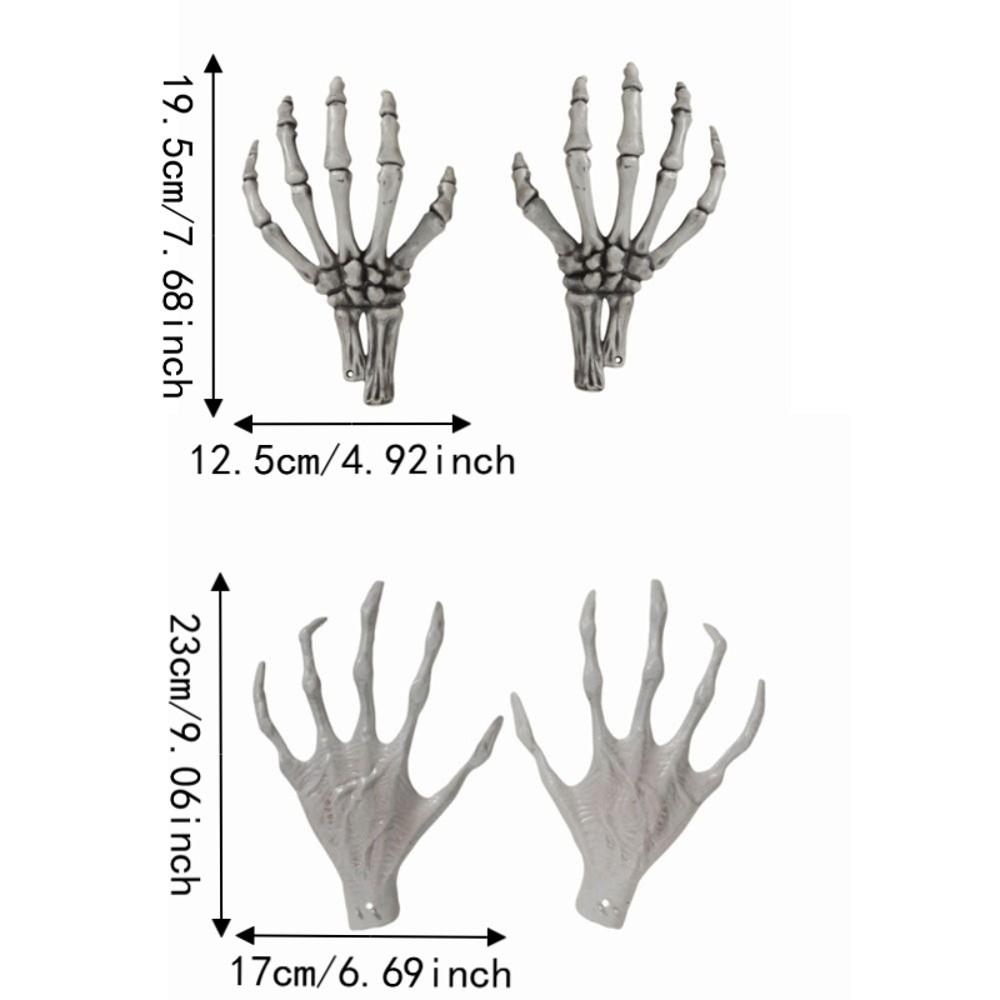 Lightweight Skeleton Hand Realistic Size Scary Props Plastic Hand Ornament Haunted House