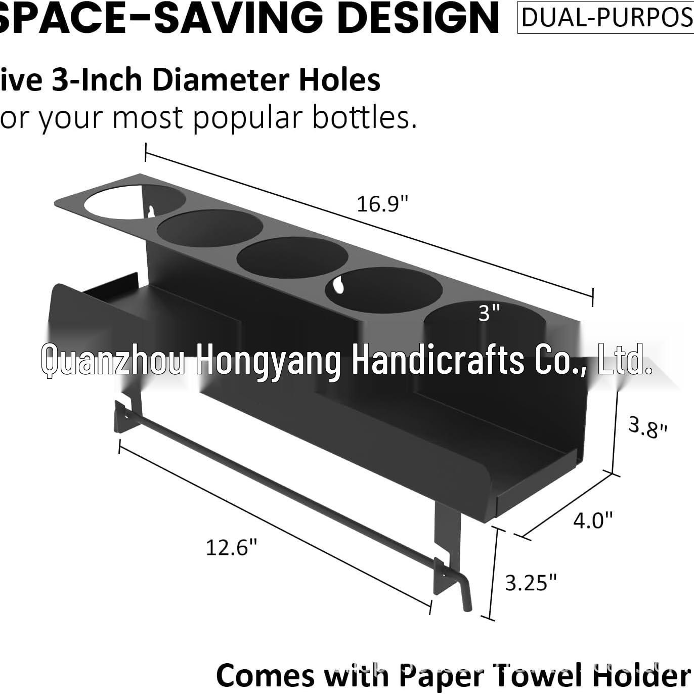 

Aerosol Spray & Paint Bottle Storage Rack - Tissue Holder & Tool Organizer for Home & Workspace