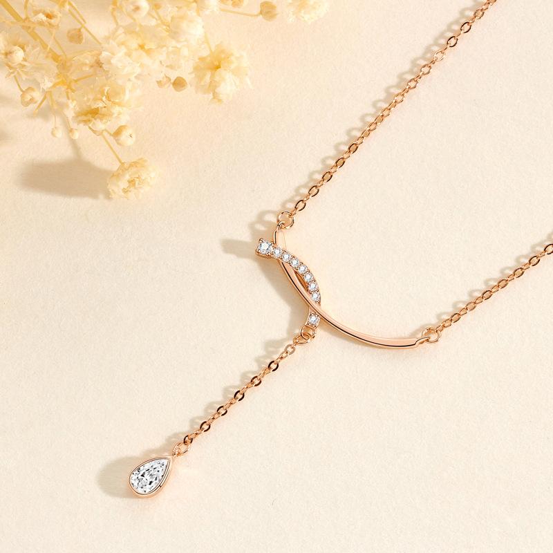 Smile Water Drop Necklace Women'S Personality Fashion Niche Exquisite Ins Cold Style Necklace Premium Durable Quality