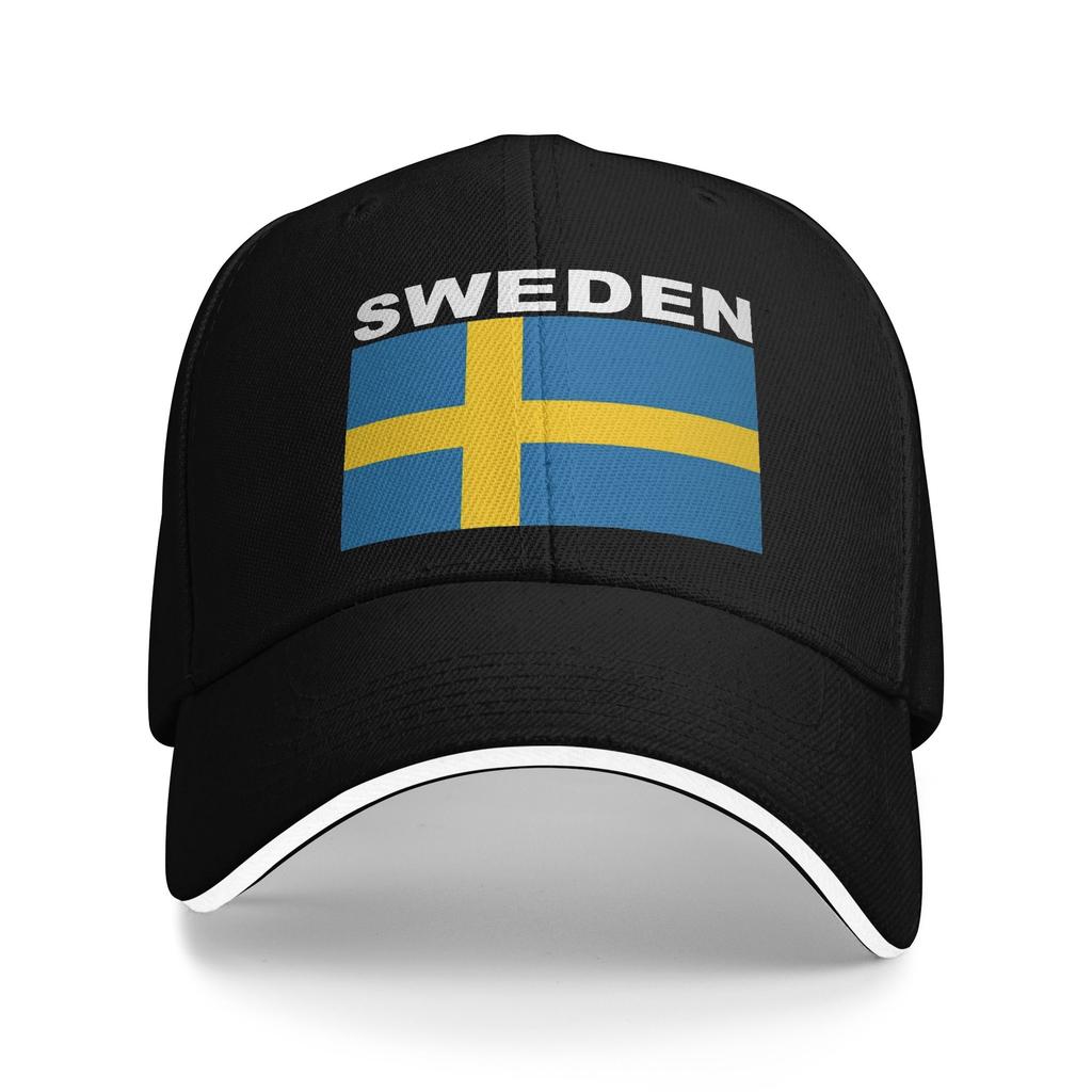 Sweden Swedish flag Baseball Cap Casual Women Men Trucker Hat Adjustable Custom Logo Kpop Rock Snapback Cap Gift Idea