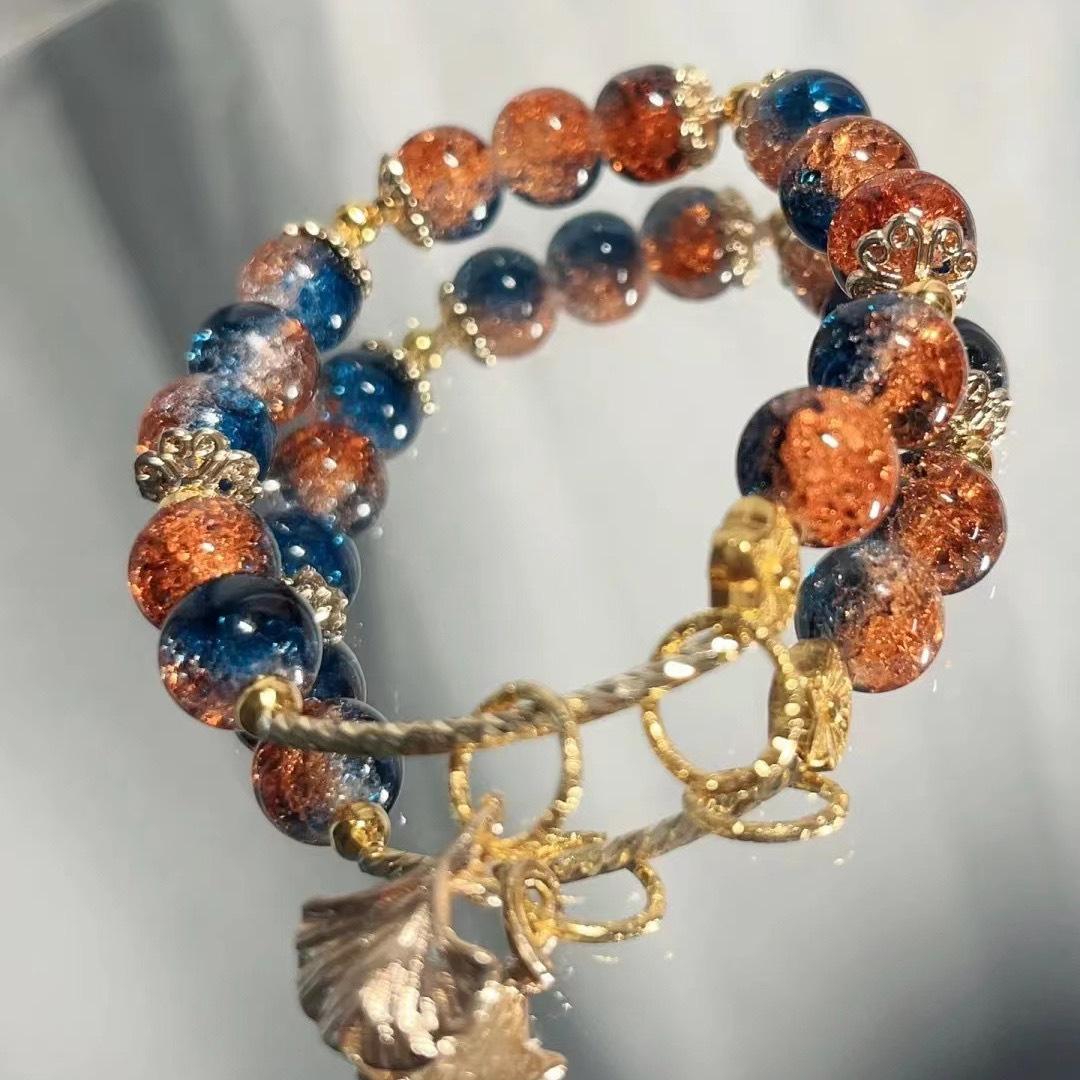 

Модный женский браслет-стретч с гинкго билоба one size