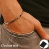 Customized Name Date Quote Bracelet Stainless Steel Personalized Carving Name Minimalist Open Bracelet Fashion Party Gift