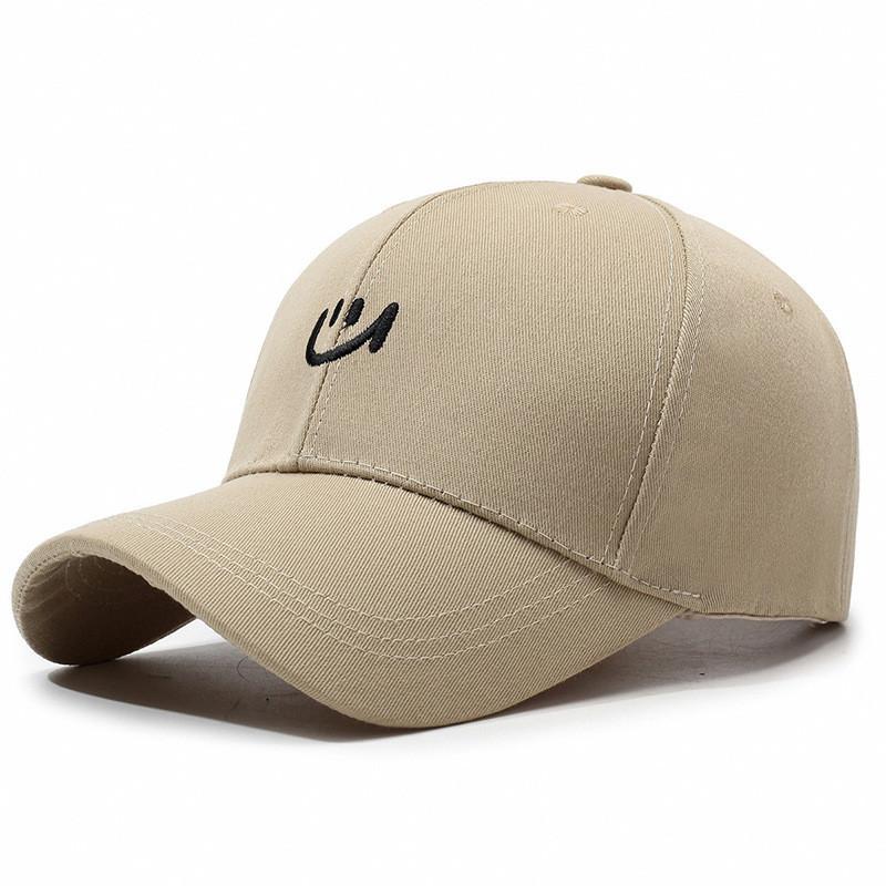 Smiling Face Cap With Curved Brim And Adjustable Fit For Summer Outdoor Activities