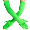New Women Satin Elastic Full Finger Party Gloves Students Solid Bridal Wedding Dress Long Mittens Outdoor Dance Dress Up Gloves