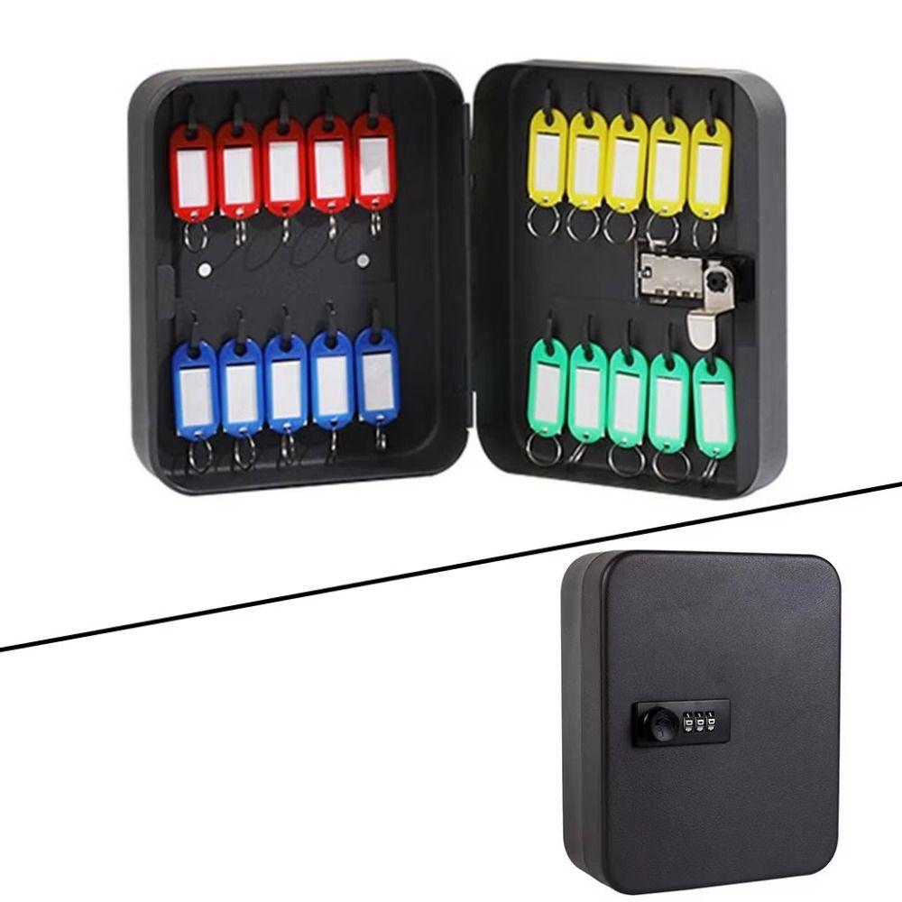 20 Key Hooks Combination Key Cabinet Wall Mounted Security Key Holder  Key Management