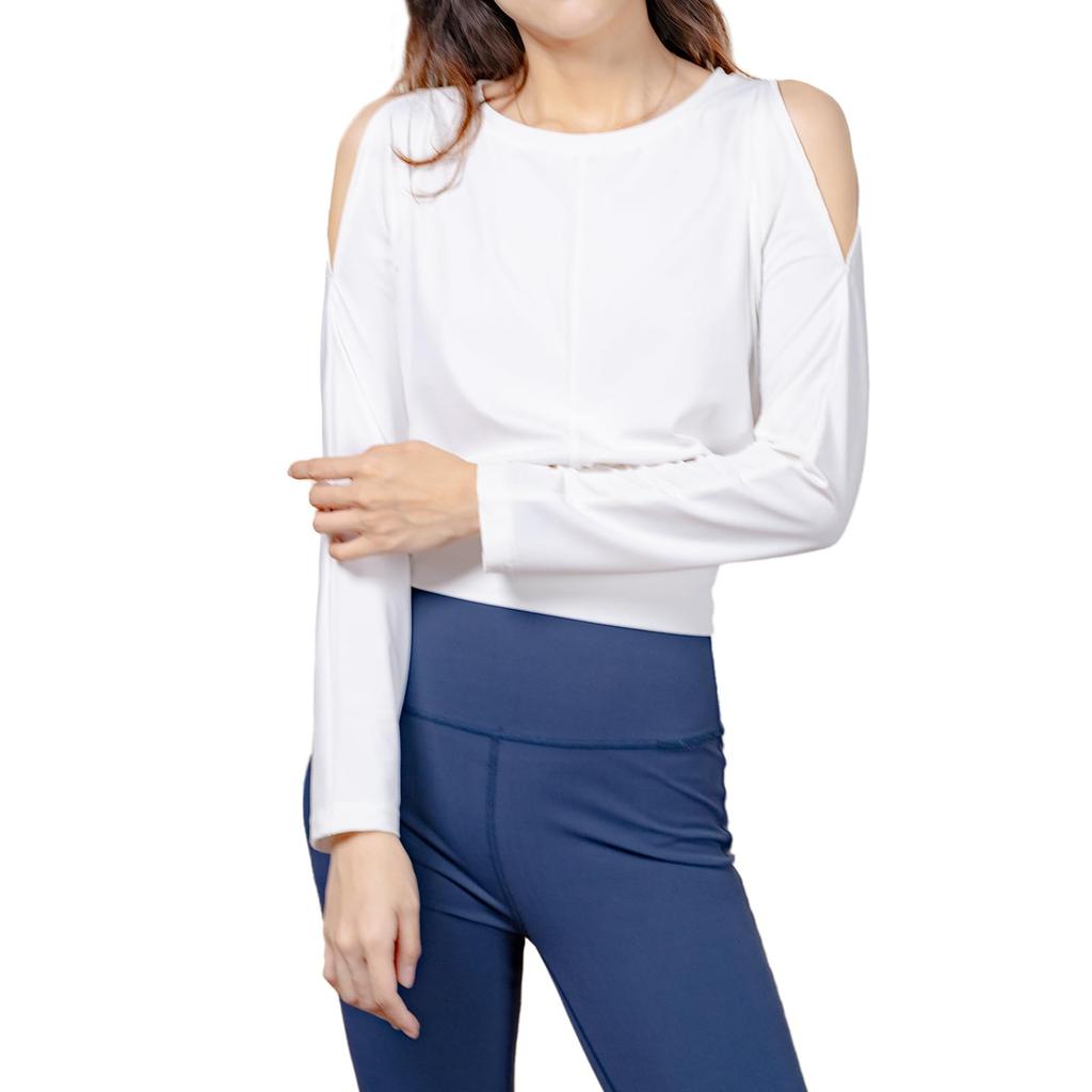 Yoga Long Short Open Fitness Cooling UV Popular [iito.seasons] Women's Wear, Sleeve, Length, Dance, Shoulder, Wear, Figure-Contoured, Shirt,