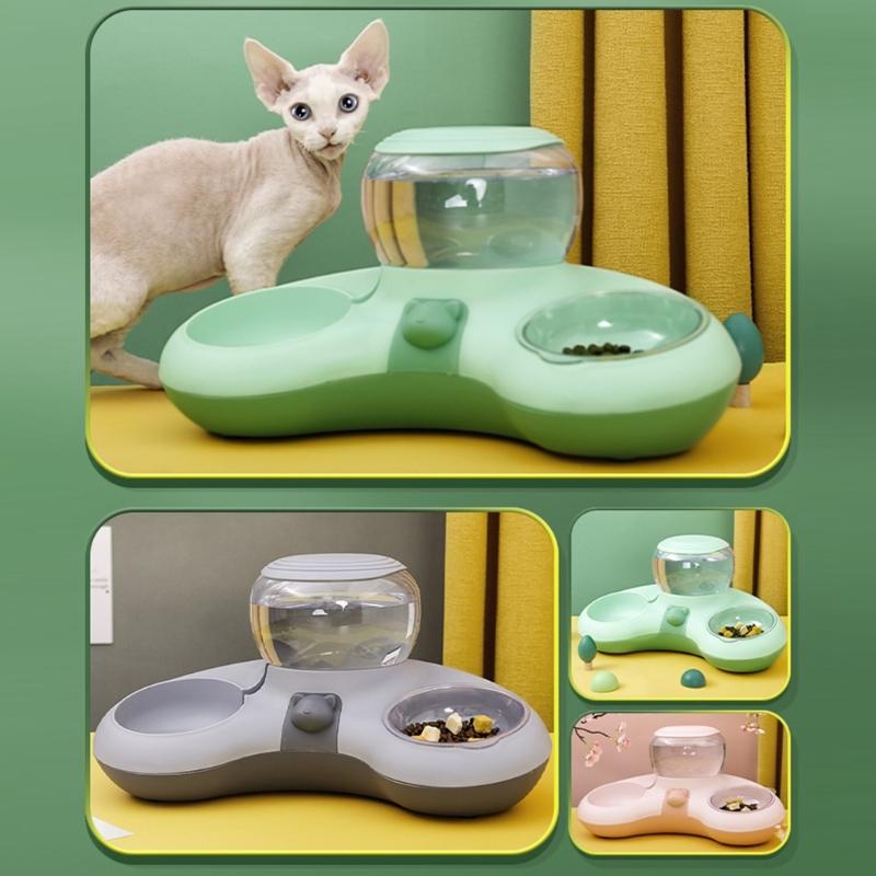 Non-slip Base Pet Dogs Cat Bowls Automatic Water Dispenser Slow Feeding Water Bowl for Feeding Puppies Indoor Food Dish