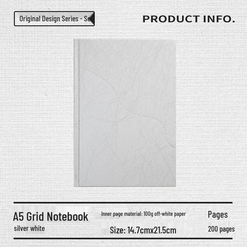 Premium A5 French Grid Notebook with Customizable Logo and Gift Box