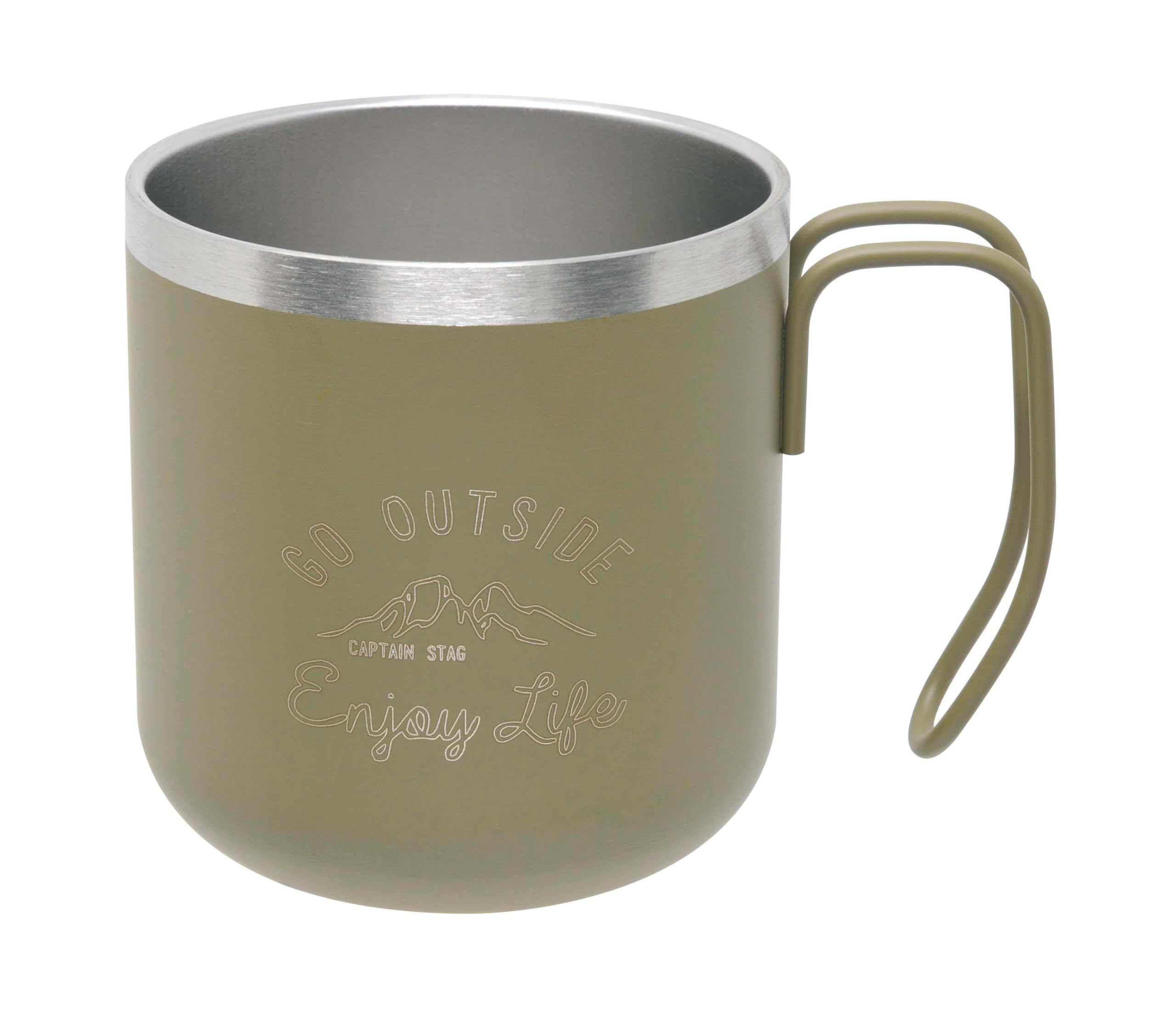 

Captain Stag Outdoor Двойной нержавеющий вакуумный термос для сохранения горячего или Монте (КАПИТАН ОЛЕНЬ) Кружка/Чашка/Стакан, Сталь, Изолированный, Холодный, 300 мл, Хаки, (UE-3628)