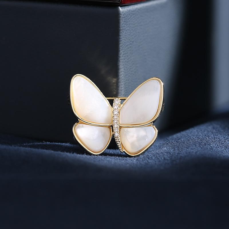 

Натуральная мать ракушка корсаж кардиган анти-свет булавка костюм воротник булавка украшение кокон в бабочка ракушка бабочка маленькая брошь золотой