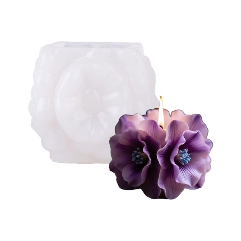 Square Flower Silicone Molds Heat Resistant Easy Demold Multipurpose Silicone Mould for Epoxy Resin Making Candle Soap